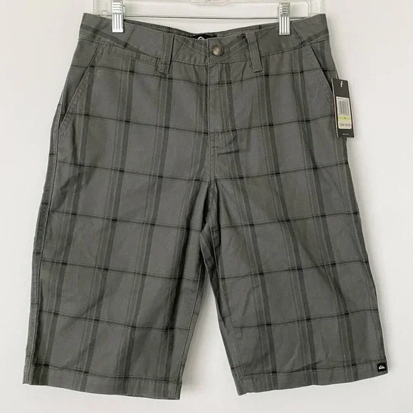 Quiksilver Gray Plaid Hybrid Shorts - Picture 2 of 13
